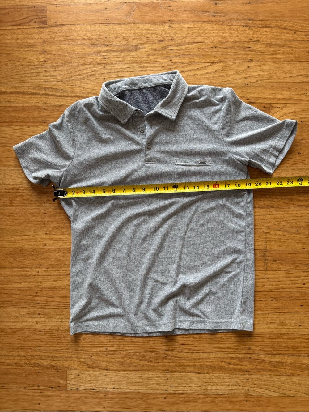 Vuori Short Sleeve Grey Heather Ace Polo Shirt Men’s Small Performance